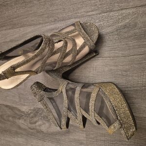 Nine West Gold Metallic Heels